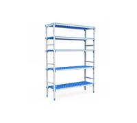 Rayonnage Aluminium 5 Niveaux Compatible Bac GN 2/3 - L 715 à 1950 mm - - 935 mm