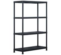 Rayonnage de stockage 2 pièces noir 220 kg 90 x 40 x 138 cm plastique