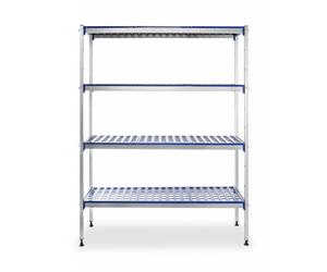 Rayonnage de stockage en Aluminium - Étagères en Polypropylène - 1280x405x(h)1685mm