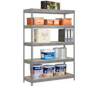 RAYONNAGE de Stockage métallique 2000x1200x600mm galva 5 niveaux galva 300kg/niv en kit