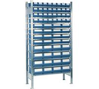 Rayonnage emboîtable H2000xL1.000xP500mm Rayonnage annexe 12 tablettes acier 32 x 7,16 x 8,16 x 9 - 9000453786