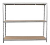 Rayonnage en Acier 200 x 186 x 60cm 3 Niveaux Capacité 1200kg Sans Boulons
