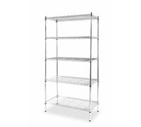 Rayonnage - Finition chromée - 91x45,5x(h)183cm