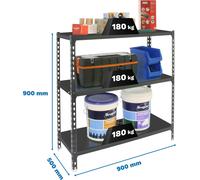 Rayonnage lourd Simonrack SIMONCLICK 8425437097089 anthracite 90,0 x 50,0 x 90,0 cm