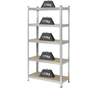 Rayonnage lourd TOOLCRAFT TO-7863108 175 kg (l x H x P) 900 x 1800 x 400 mm métal, MDF traité par galvanisation galvani