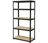 Rayonnage lourd TOOLCRAFT TO-8689791 265 kg (l x H x P) 90 x 1.8 x 45 cm métal, MDF mat noir bois