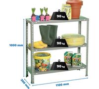 Rayonnage métallique COMFORT SUPERPLUS 3/300 1000 GRIS