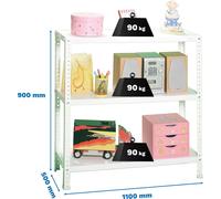 Rayonnage métallique COMFORT SUPERPLUS 3/500 900 BRANCO