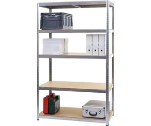 Rayonnage pour charges lourdes HWC-E33, Rayonnage de cave Rayonnage emboîtable Rayonnage de stockage, 875kg acier 5 tablettes ~ galvanisé 200x120x60cm