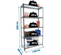 Rayonnage pour charges lourdes Simonrack SIMONCLICK SUPERPLUS 5 8425437098178 anthracite, argent 110,0 x 50,0 x 200,0 cm