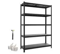 Rayonnage pour charges lourdes VEVOR 1230 x 465 x 1813 mm, capacité de charge de 1134 kg, avec structure en acier et 5 tablettes réglables, rayonnage modulaire pouvant servir d'établi, rayonnage métal