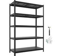 Rayonnage pour charges lourdes VEVOR 1230 x 522 x 1813 mm, capacité de charge de 1360,8 kg. Rayonnage de stockage robuste avec structure en acier et 5 tablettes réglables, rayonnage modulaire pouvant 