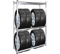 WilTec Rayonnage pour pneus 795 kg Rack à pneus 180x120x40cm Etagère d’Atelier Charge Lourde Stockage