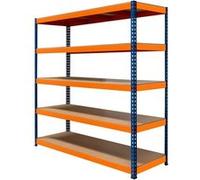 Rayonnage SRax Rangement Industriel 5 Étagères 300kg Garage Stockage Atelier Bleu G