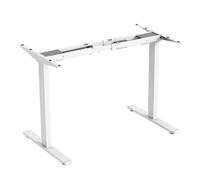 Rayonnage / support de bureau, réglable électriquement, largeur 500mm, système anti-collision, blanc, capacité de charge 100 kg, Powerton