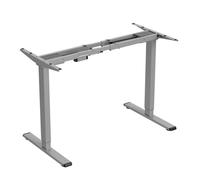 Rayonnage / support de bureau, réglable électriquement, largeur 500mm, système anti-collision, gris, capacité de charge 100 kg, Powerton
