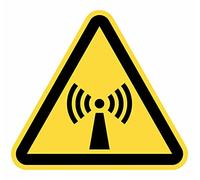 Rayonnements Non Ionisants Avertissement 15 unité de 4 cm Panneau Autocollant Triangle Jaune Risque Danger (4 cm, rayonnements non ionisants)