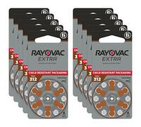 Rayovac 312-RAE 10 x 6 (60) Extra aide auditive avancée type de batterie 312