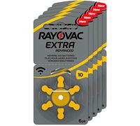 RAYOVAC Lot de 5x6 = 30 Piles auditives 10 P10 Extra advanced 1,45 V 105 mAh