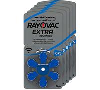 RAYOVAC Lot de 6 Piles pour appareils auditifs 675 Extra Advanced 1,45 V 640 mAh