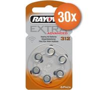 Rayovac pack avantage piles auditives type 312 (marron) - 30 x 6 pièces avec testeur de piles gratuit