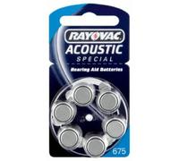 Rayovac piles auditives bouton 675 - Lot de 6