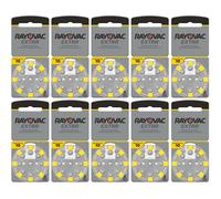 Rayovac piles auditives type 10 (jaune) - pack de 80 piles pour appareils auditifs