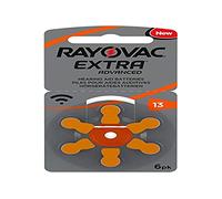 Rayovac Piles - Extra Advanced zinc-air pour aides auditives, code couleur orange, taille 13, lot de 60 piles