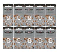 Rayovac piles pour appareils auditifs type 312 (marron) - pack de 80 piles
