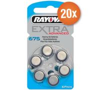 Rayovac piles pour appareils auditifs type 675 (bleu) - pack économique de 120 piles