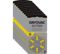Rayovac R-extra-10 avancée Piles auditives (type: 10, 60-pack) Zinc Air 10 / PR70