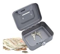 Raypontia 11,5 x 8,5 x 5,8 cm - Petit casier, caisse à monnaie avec 2 clés, caisse portable, petite caisse à monnaie verrouillable, boîte de sécurité avec serrure à clé pour la maison, le bureau et