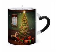 rayprint Mug thermosensible en céramique à motif arbre, changeant de couleur, idéal pour le thé, le chocolat chaud ou le lait. Cadeau original pour un anniversaire ou la Saint-Valentin.