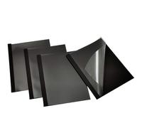 RAYSON Couvertures de Reliure Thermique, A4, Capacité de Reliure de 50 Feuilles, 6 mm, Noir, Paquet de 25, pour Accueil École Bureau Documents