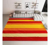 Rayures ColoréEs Tapis 180x270 cm GarçOns Et Filles Moquette Antiderapant à Poils Courts Tapis 3D Lavable en Machine Convient aux Chambres, Bureaux Salons et Couloirs a-3275