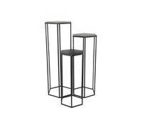 RAZZA - Lot de 3 Sellettes Gigognes Métal Noir -