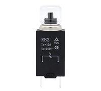 RB2 250V 10A 2 Broches Interrupteur de Protection Thermique du Moteur Disjoncteur D'équipement Industriel Miniature Réinitialisation Manuelle Interrupteurs à Bouton-poussoir, paquet de 2