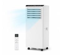 RBFGYIOP Climatiseur mobile 7000 BTU 5 en 1 silencieux, déshumidificateur, 2 niveaux de ventilation, économie d'énergie, mode sommeil, installation facile, idéal pour la maison et le bureau, blanc