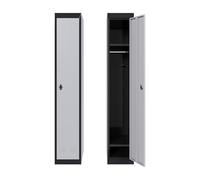 RBFGYIOP Vestiaire, Armoire De Rangement - Armoire Métallique à Compartiments - avec Porte-étiquettes Et Fentes d'Aération - en Tôle d'acier - 30,5 x 45,7 x 180 cm