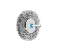 RBU 80x15 Brosse plate sur tige INOX 0,30 mm 6 mm tige