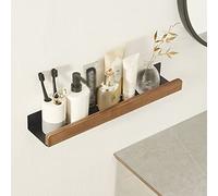 RBUDSPOLF Étagères Flottantes de Caddie de Douche Multifonctionnelles Étagère de Salle Den En Bois Massif Étagère Murale Rangement Cosmétique Support de Rangement Polyvalent Étagère de Rangement Holde
