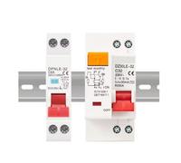 RCBO 5 pièces/ensemble, 2P AC230V MCB protecteur de fuite RCBO | Protection contre les courts-circuits et les surcharges Disjoncteur de courant RCCB RCD(10A)