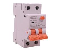 RCBO Interrupteur magnétothermique différentiel 20 A C20 300 mA / 0,3 A courbe C, 1P+N 6 kA, 2 modules, double levier, pour installations d'équipements électroniques modernes