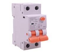 RCBO Type F 6A C6 Interrupteur différentiel avec magnétothermique courbe C, 1P + N 6 kA 30 mA 2 modules 230 VAC, double levier, pour installations d'équipements électroniques modernes