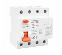 RCCB Interrupteur différentiel pur type F triphasé 40A, 3P+N 4 modules DIN, 30 mA, 6000 A, AC 380 V, IP20