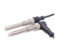 RCGKNNMUZ Ensemble de capteurs de proximité inductifs IP65 M8, Interrupteur à 4 Broches, Connexion M12, câble PVC de 2m, 1.5mm, 2mm, détection de métaux, NPN NC(LJ8A3-1.5 (1.5mm L),NPN NC)