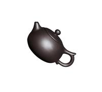 RCGOFOLLOW Théière orientale chinoise Zisha, fabriquée à la main, ergonomique et d'une qualité exceptionnelle. Idéale pour les salons de thé et les, Noir, 11 x 7.3 x 6.8 cm