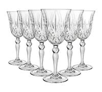 RCR Verres à vin Melodia Luxion Crystal – Cristal 21 cl – Lot de 6 – Passe au lave-vaisselle