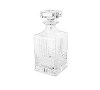 RCR 51592020006 Brillante Luxion Crystal Whisky Carafe, Décanteur à Whiskey en Cristal, Décanter Forme Carré, 850 ml Bouteille pour Bourbon ou Single Malt, Compatibles Lave-Vaisselle