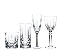 RCR Cristal Orchestre Verre taillé Verrerie - Verres à vin, Flûtes à Champagne, Whisky Gobelets et Verres à Highball - Set 24pc